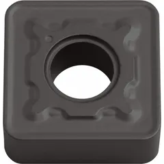 This square indexable turning insert is made of CVD carbide, designed for general-purpose turning, facing, and profiling operations on steel, stainless steel, and cast iron. It is suitable for medium to heavy roughing in industrial machining, offering edge strength and wear resistance.