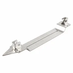 This skid plate is a protective component designed to shield the underside of compatible equipment from debris and impact. It measures 3.75 inches in length, 2 inches in width, and 15 3/4 inches in height. Commonly used in construction and industrial settings to help prevent damage to undercarriage parts.