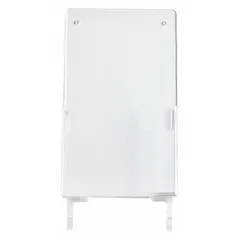 Unfilled tag station for wall mounting. Constructed of plastic with an open front. Secures lockout/tagout tags using magnetic strips and screws. Includes mounting screws.