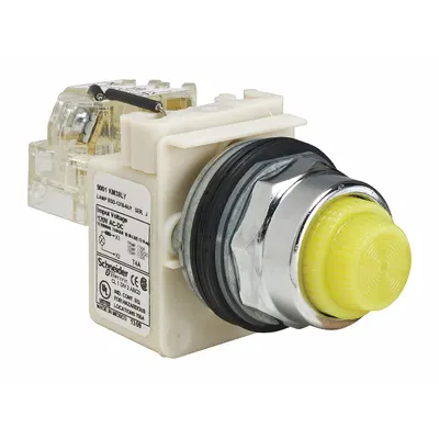 SCHNEIDER Pilot Light: 30 mm Panel Mounting Size, Yellow, LED - LED Pilot-Lights