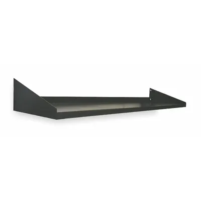 PRO-LINE Cantilever Shelf: 72 in Overall Wd, 12 in Overall Dp, Black, Steel, Steel - Shelves for Workbenches