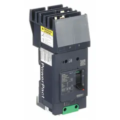 The SQUARE D BDA260401 is a 2-pole, 40A B-Frame molded case circuit breaker rated 525V AC with a maximum interrupting rating of 25kA at 277/408V AC. It features fixed instantaneous trip, I-Line ON End terminal connection, and AB phase connection. Suitable for use in industrial power distribution panels, motor control centers, and switchboards for overload and short-circuit protection.