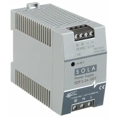 SOLAHD DC Power Supply: DIN Rail, 50 W Output Power - Rated, 2.1 A Current - Output - DIN Rail Mount DC Power Supplies