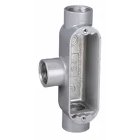 Conduit Outlet Body: Aluminum, 1 1/4 in Trade Size, T Body, 32 cu in Body Capacity, Threaded Hub (MPN OT-4)