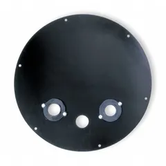 Steel lid for sewage basins, compatible with universal series basins. Includes mounting hardware. Features a 3-inch outlet diameter, 2-inch vent, and 2-inch opening. Not radon mitigating. Used in wastewater and drainage systems to cover basins.