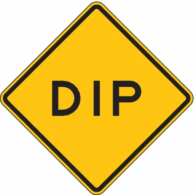 LYLE W8-2-24HA Traffic Sign, 24 in x 24 in, Aluminum, High-Intensity Prismatic - Dip Signs