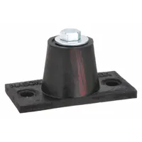 MASON Floor-Mount Vibration Isolator: Neoprene, 125 lb Capacity, 1 1/2 in Ht, 1 5/8 in Wd, Red
