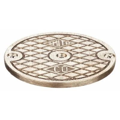 JAY R. SMITH MFG. CO Cover: 5 3/4 in Overall Dia, 3 3/4 in Overall Ht, Stainless Steel - Floor Cleanout Covers