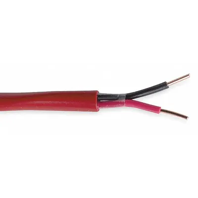 CAROL Fire Alarm Cable: 1,000 ft Cable Lg, Plenum, Plenum, PVC, PVC, Red, PVC - Unpaired Unshielded Cables