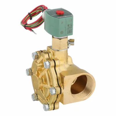 REDHAT Solenoid Valve: 2-Way, Normally Closed, 1 1/2 in Pipe Size, 110V AC/120V AC - 2-Way/2-Position, Normally Closed Solenoid Valves