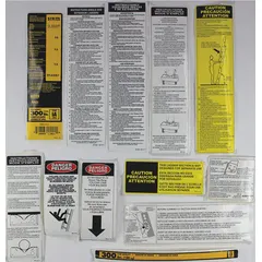 Replacement label kit for Louisville Ladder DXL3020-40PT. Used to replace worn or missing labels on compatible Louisville Ladder models, helping maintain safety compliance and equipment identification on job sites.