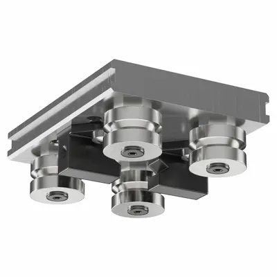 HEPCOMOTION GV3 Standard Carriage for 12 mm Rail Width, AU12P1/P213L50LBNS - HepcoMotion GV3 Roller Carriages