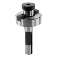 This R8 taper shell mill holder is designed for use with shell mills having a 1-1/4 in pilot. It features a 1.69 in projection and includes coolant-through capability to deliver cutting fluid directly to the tool, aiding in chip evacuation and heat reduction during milling operations