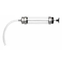 Suction Gun: 14 oz Capacity, Clear, 12 in Hose Lg, Flex, Polycarbonate, For Use With Gear Oils