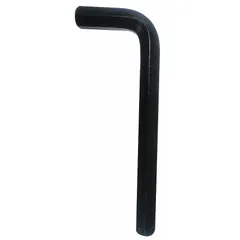 This L-shaped hex key is designed for tightening or loosening hex socket screws and bolts. It features a 1/2 in SAE tip size, short length, and is made of alloy steel with a black oxide finish. The set includes 2 tips.