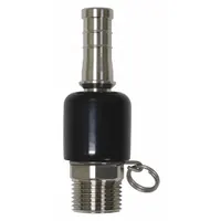SANI-LAV Swivel Hose Adapter: Stainless Steel, Stainless, 4 1/4 in Overall Lg, Barb (MPN N34S)