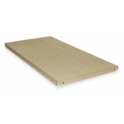 OEM Solid Steel Shelf, 36 in W x 24 in D, 22 ga, Tan, 350 lb Capacity, 3 Pack - Solid Steel Shelves for Standard Metal Shelving