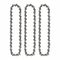Replacement chainsaw chain for 8-inch compatible bar lengths. Features 3/8-inch pitch, 0.03-inch gauge, and 33 drive links. Suitable for pruning and cutting small branches in landscaping and property maintenance.