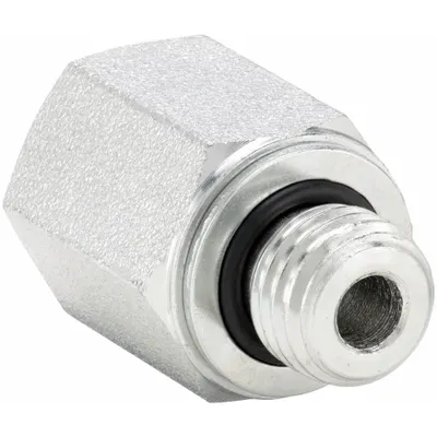 PARKER Metal Pipe Straight: Straight, Steel, 12 mm x 1/4 in - Hydraulic Threaded Extreme-Pressure Pipe Fittings