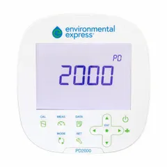 This benchtop multiparameter meter is configured for ORP (oxidation-reduction potential) and Ion testing. It includes a universal power adapter with six plugs. Electrodes and reagents are sold separately. Suitable for laboratory water quality analysis.