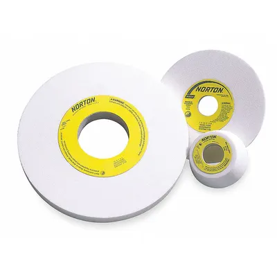 NORTON Straight Grinding Wheel: Type 1, 7" x 1/4" x 1 1/4", 38A150-KVBE, 5 PK - Grinding Wheels for Light-to-Moderate Grinding of Tool Steels