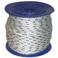 This UV-resistant dynamic rope is designed for general-purpose utility tasks such as securing loads, tying down equipment, and light towing. Its twisted construction and 3/8-inch diameter provide a working load limit of 580 lb. The rope offers some stretch under load for shock absorption, suitable for outdoor applications