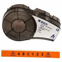 This cartridge contains a 21 ft continuous roll of 3/8 in wide autoclavable vinyl labels with a gloss finish, paired with a thermal transfer ribbon. Designed for the BMP21-LAB printer series, it produces labels that withstand sterilization processes. Suitable for marking pipes, wires, panels, and equipment in environments requiring chemical and temperature resistance.