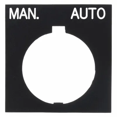 EATON Legend Plate: 30 mm Panel Mounting Size, Rectangular - Push-Button Rings & Plates