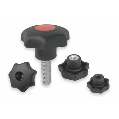 KIPP 7-Arm Knob with Threaded Stud - 7-Arm Knobs with Threaded Stud