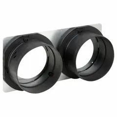 Duct connector kit for connecting ductwork to crawlspace fans. Includes zip ties for securing the connection. Compatible with the X2D model.