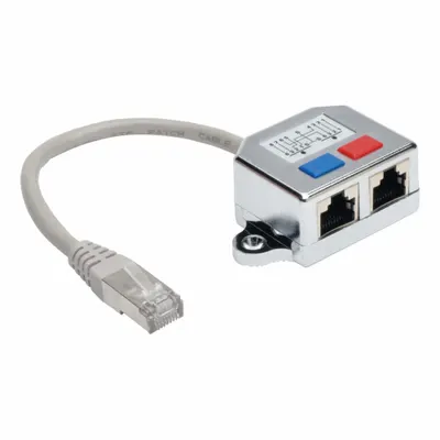 EATON TRIPP LITE Network Signal Splitter, RJ45 to RJ45, Gray - Network Signal Splitters