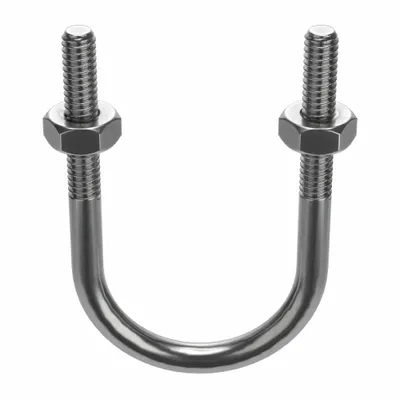 Standard U-Bolt: 1/4"-20 Thread Size, For Pipe Size 1 in, 2 3/4 in Inside Ht - Standard U-Bolts