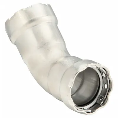 VIEGA MEGAPRESS Press-Fit Elbow: 3/4 in Pipe x 3/4 in Pipe Size, FKM - Potable Water Stainless Steel Press Fittings