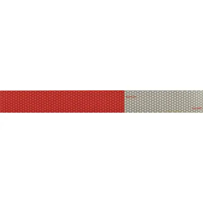 ORALITE Vehicle Reflective Strips, Red/White, 2 in Wd, 25 PK (18381)
