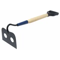 MARSHALLTOWN Perforated Mortar Hoe: Steel, 4 3/4 in Blade Wd, 7 in Blade Lg, D-Grip, Hardwood (MPN 14281)