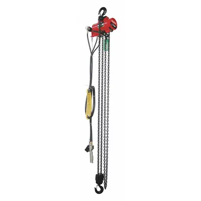 Dayton Air Chain Hoist: Hook Mounted - No Trolley, 2,000 lb Lifting Capacity, 23 fpm Lift Speed - General Purpose Air Hoists