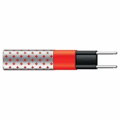 This cut-to-length electric heating cable kit is designed for indoor freeze protection and temperature maintenance on pipes. It operates at 240V AC with a hardwired connection and includes a Splice and Tee Kit. The 100 ft cable can be cut to length for residential or light commercial applications.