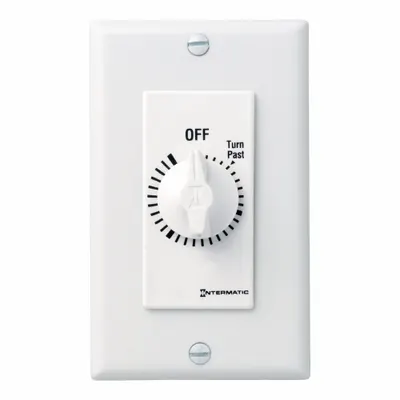 INTERMATIC Spring-Wound Timer: 30 min Max, DPST, 277V AC, No Wall Plate Included - Spring-Wound Mechanical Timers without Wall Plates