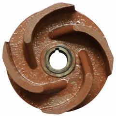 Cast iron impeller designed as a replacement part for straight centrifugal pumps. Compatible with Dayton pump model 4UA78A and manufacturer model 12N810. Used in fluid handling applications such as water transfer and light slurry pumping.