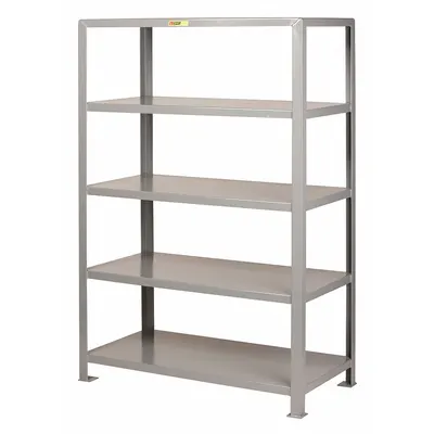 LITTLE GIANT Heavy-Duty Fixed Open Welded Shelving, 5-Shelf, 60x30x72 in, Gray