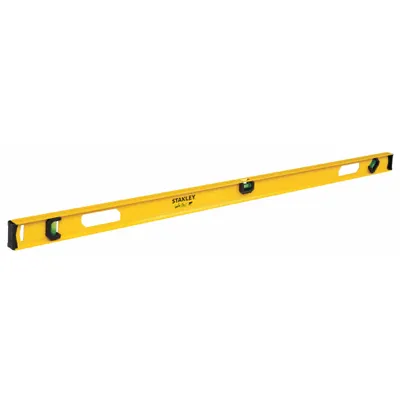 STANLEY I-Beam Level: Level, Plumb & 45° Angle, I-Beam, 2, Plain, 48 in Overall Lg - Standard I-Beam Levels