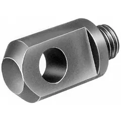 Collar and base attachment for 5 ton C Series hydraulic rams. Provides a pivoting connection point between the ram and a load or fixture. Used in industrial maintenance and repair applications.