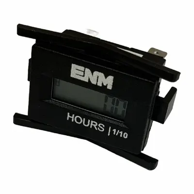 ENM Hour Meter: Hour Meters, Front Panel Mounting, Digital, 1 3/8 in x 2 in