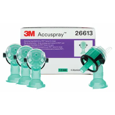 3M Green Head Refill: Repl Needles, Nozzles & Caps for Air Sprayers, Atomizing Head - Replacement Needles, Nozzles & Caps for Air Sprayers