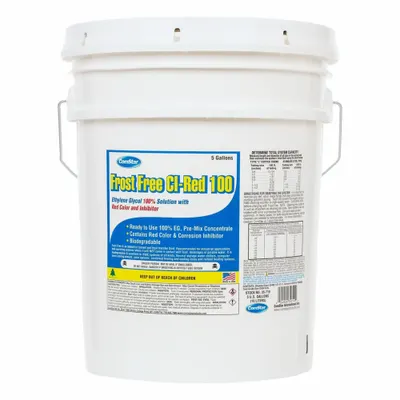 COMSTAR Frost Free CI-100 Ethylene Glycol, 100% Concentration, Red, 5 gal Pail