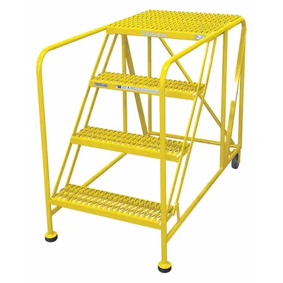 COTTERMAN Work Platform: 3.3 ft Platform Ht - Max, 36 in x 48 in, Steel - Tilt-&-Move Rolling Single-Access Platforms
