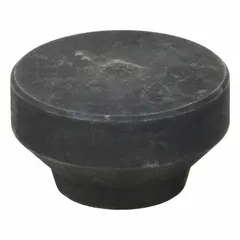 Steel swivel pad with jump-ring design for C-clamps. Measures 1-1/4 in overall length and 1-1/4 in overall width. Provides a pivoting contact surface to distribute clamping force evenly, reducing marring of workpieces in metalworking, woodworking, and general fabrication.