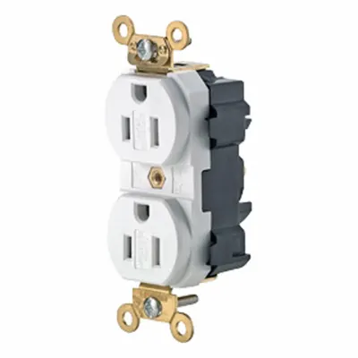 LEVITON Plugs and Receptacles: Duplex, 5-15, White, 125V AC, 15 A, 2 Pole / 3 Wire (MPN M5262-SGW) - General Purpose Receptacles