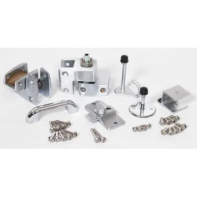 ASI GLOBAL PARTITIONS ADA Out Swing Door Kit, Bright, 3-1/4 in H x 5-1/2 in W - Door Hardware Kits for Bathroom Partitions
