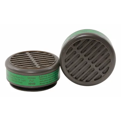 MOLDEX 8400 Cartridge, Ammonia/Methylamine, Green, Snap-In Gasket, 10-Pack - Moldex 8000 Reusable Respirators Compatible Filters & Cartridges